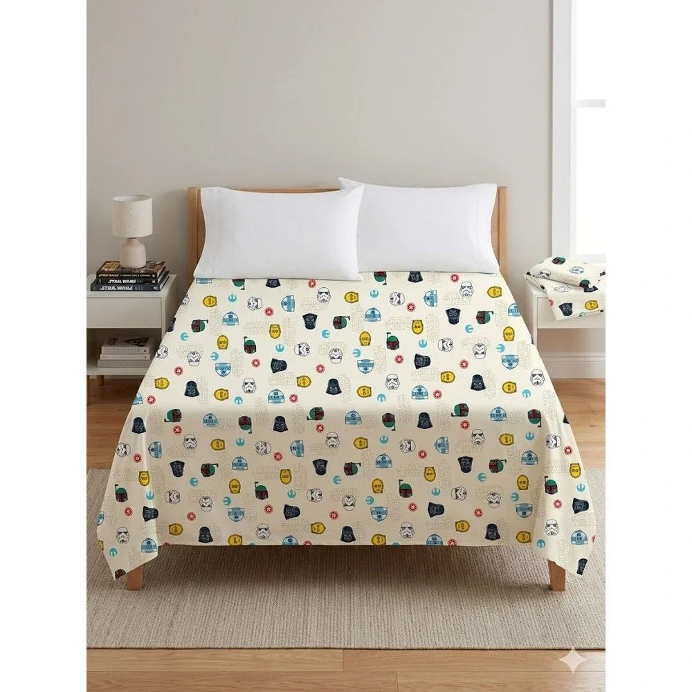 Star Wars Kohls Full Flat Sheet Cotton‎ Darth Vader 2015 Stormtrooper Boba Fett